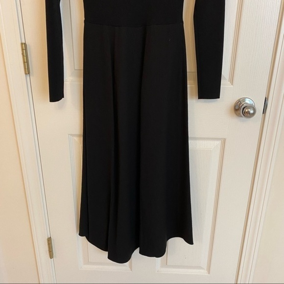 VINCE V-Neck Long Sleeve Dress in Black Size XXS - Picture 10 of 12